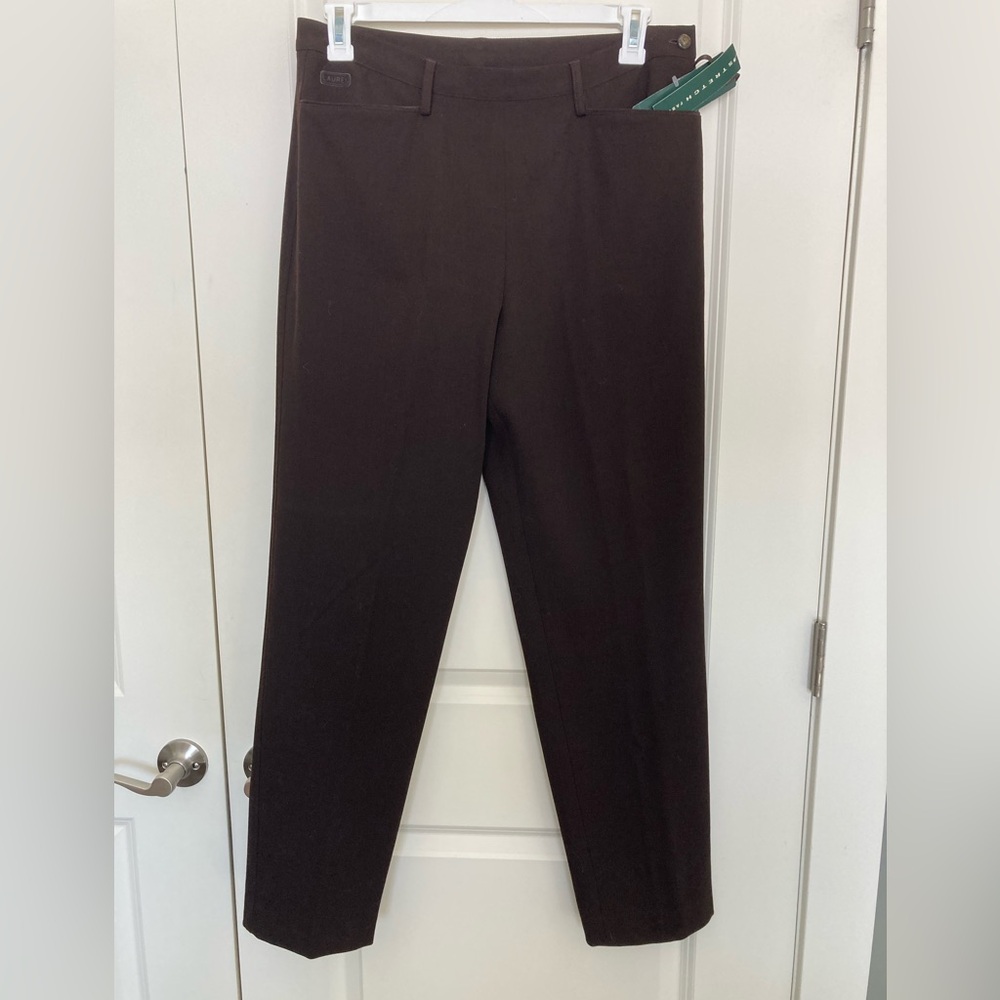 NWT Lauren wool chocolate brown pants